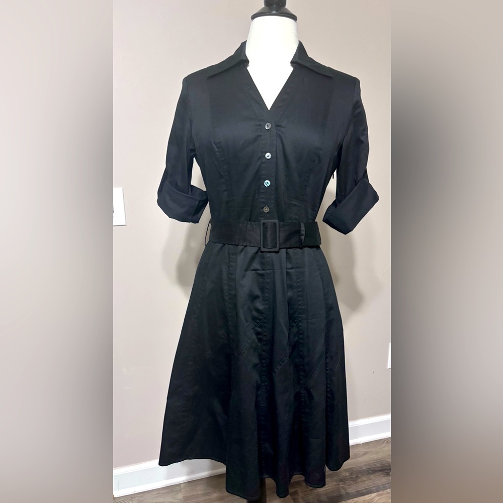 Ann Taylor Belted Shirt Dress